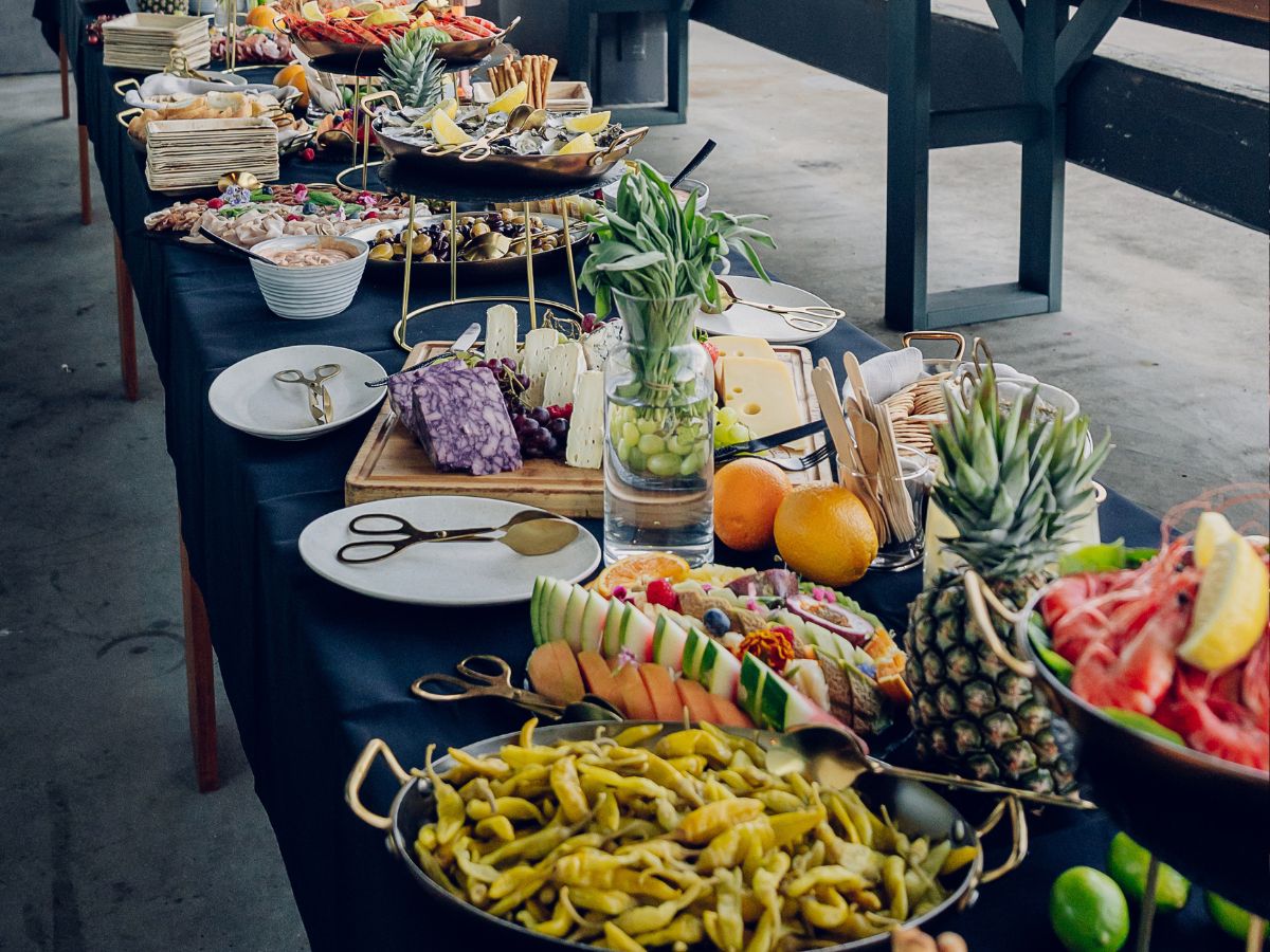 Food served at the Elements Waterfront NYE Extravaganza on Pier 8/9